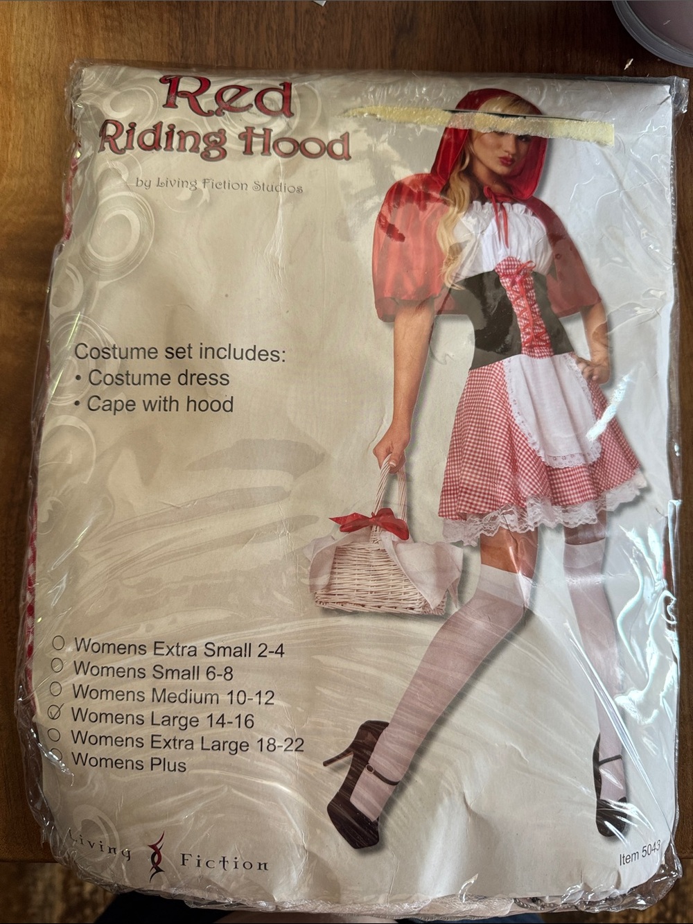 Red Riding Hood Womens Costume - Red Cape and Dress